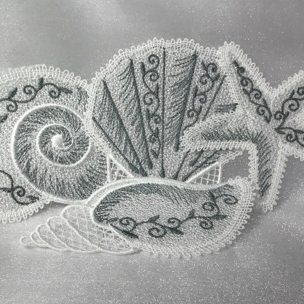 Applique Pocket Short Set- Sea Shells main image 0