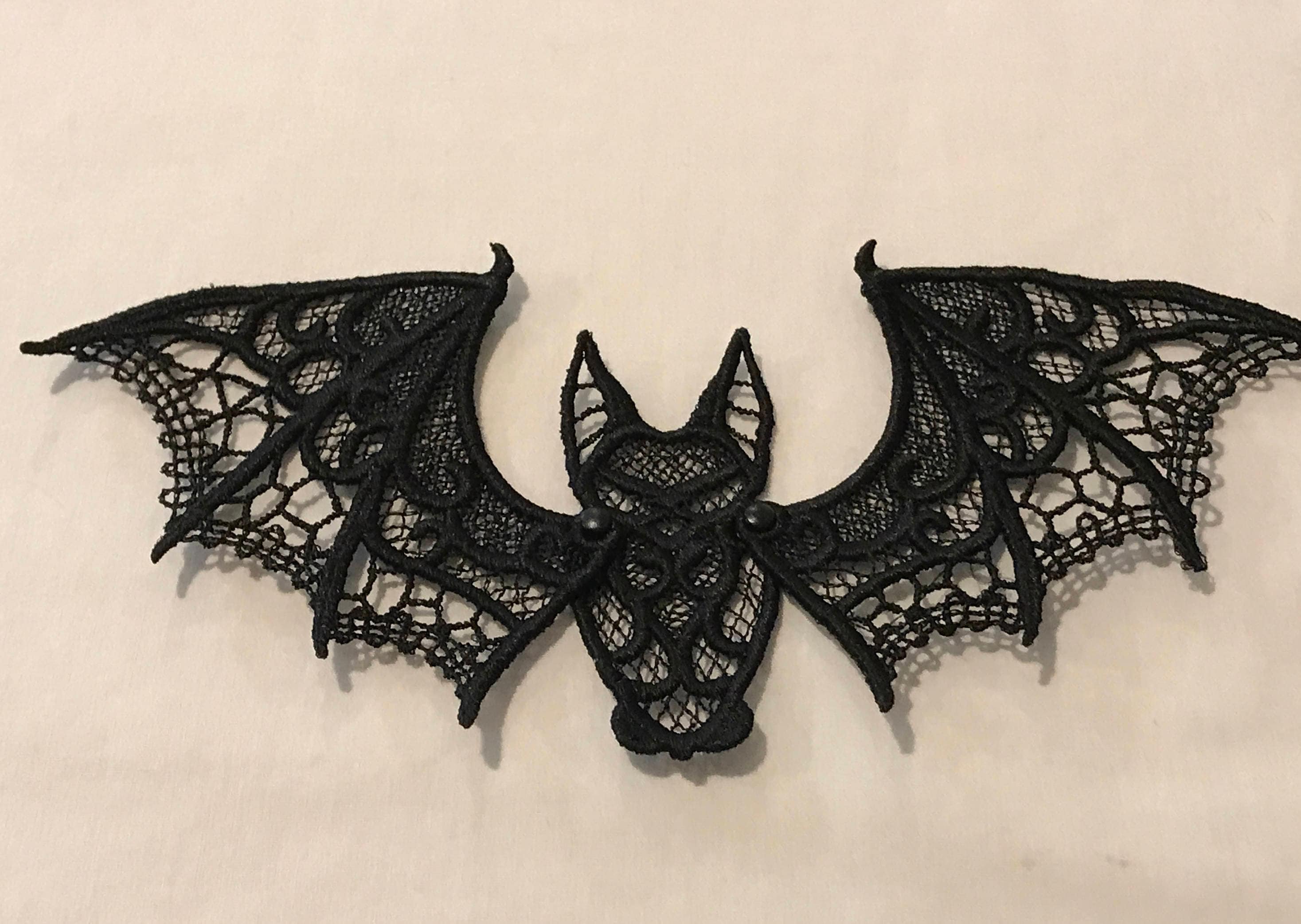 Lace Bat - Articulated (Free Standing Lace - A Finished Embroidery product, not a design file or pattern)