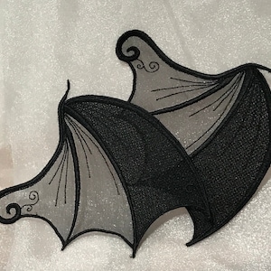 Bat Wings set of 2 (Free Standing Lace & Organza - A Finished Embroidery product, not a design file or pattern)
