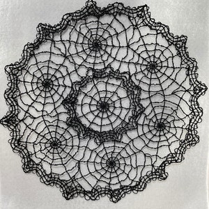 Spider Doily #2 (Free Standing Lace - A Finished Embroidery product, not a design file or pattern)