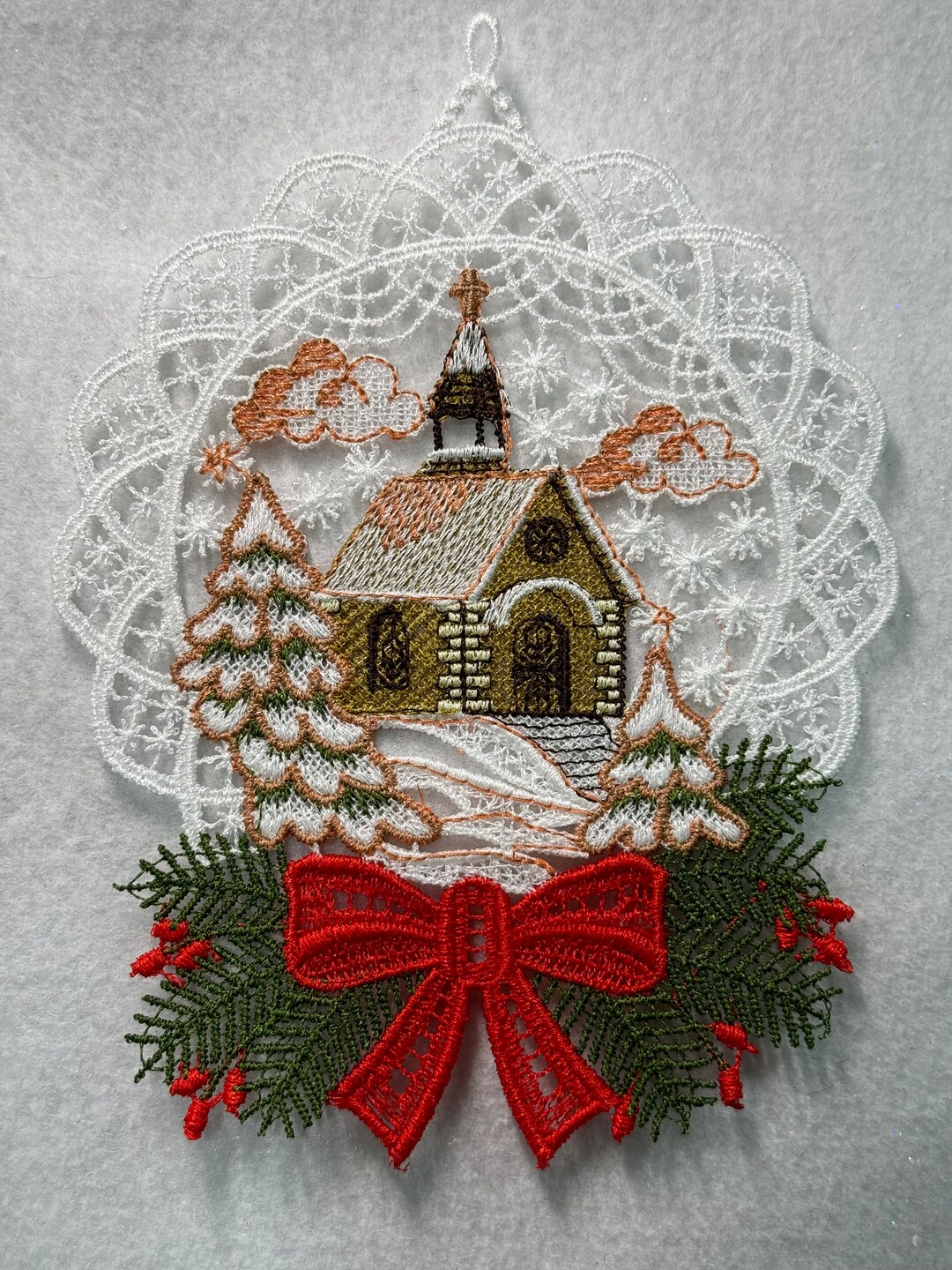 Winter Chapel (free Standing Lace - A Finished Embroidery Product, Not ...