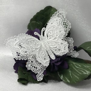 3D Layered Lace Butterfly (Free Standing Lace - A Finished Embroidery product, not a design file or pattern)