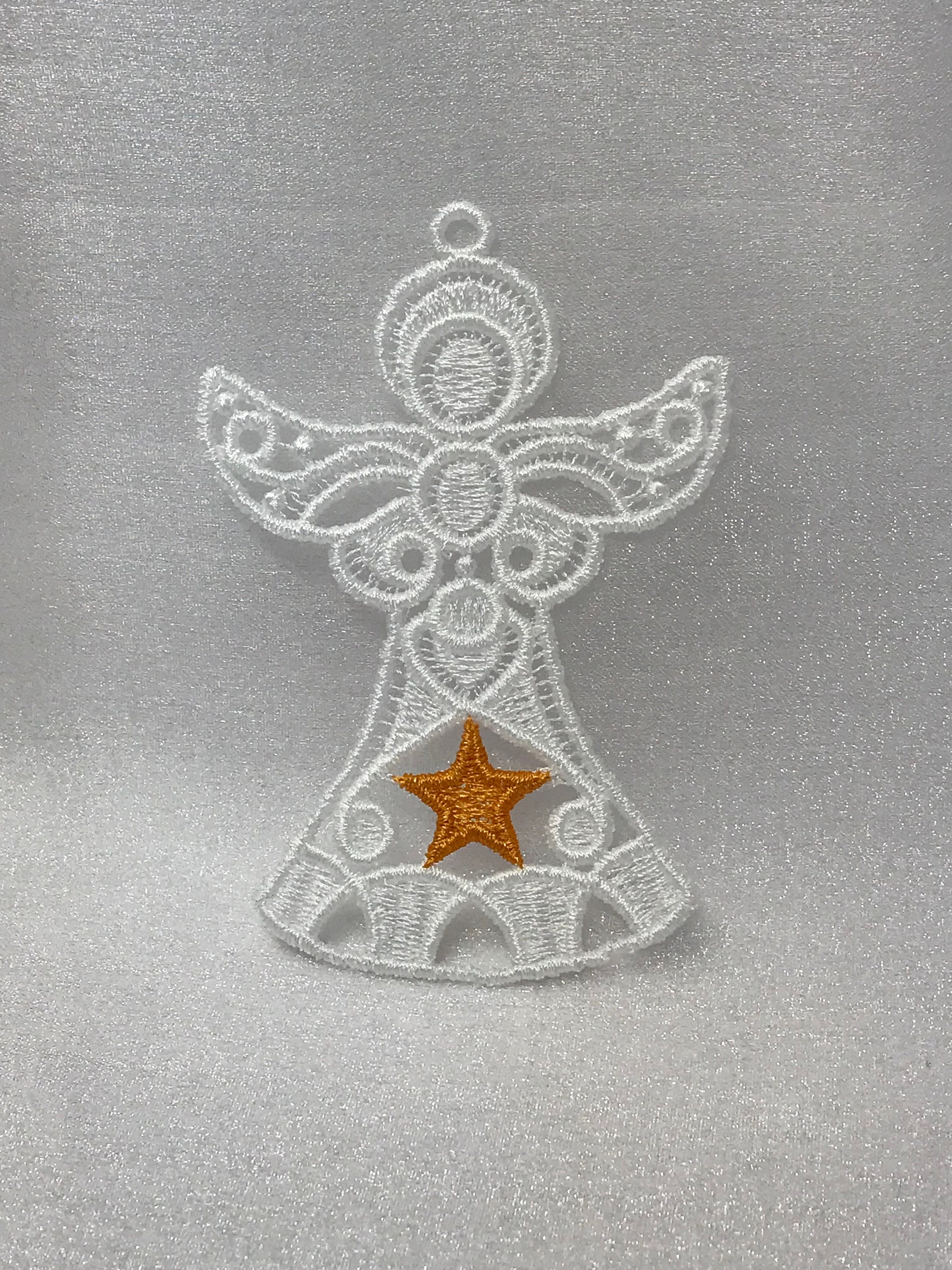Star Angel free Standing Lace A Finished Embroidery - Etsy