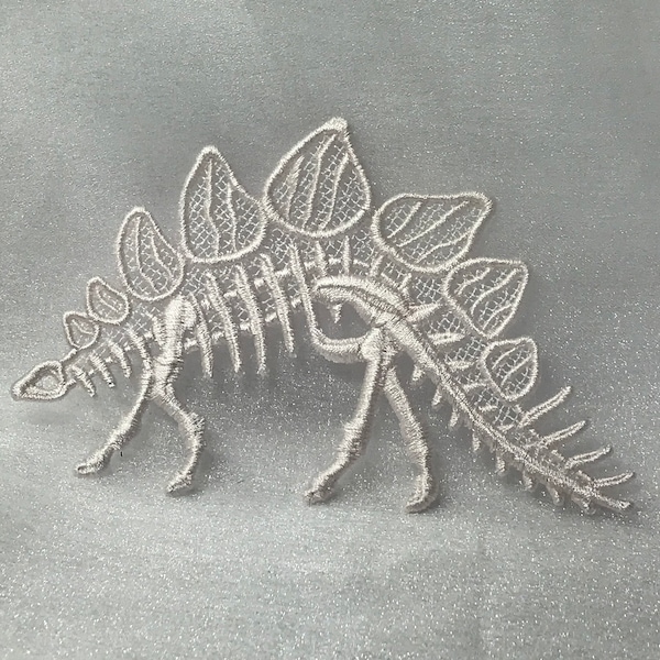 Stegosaurus Dinosaur Skeleton (Free Standing Lace - A Finished Embroidery product, not a design file or pattern)