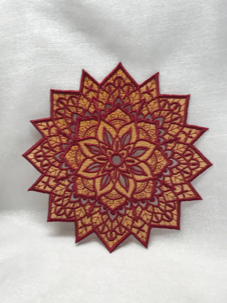 Free Standing Lace - A Finished Embroidery product, not a design file or pattern Lace Doily
