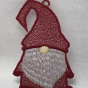 Gnome (Free Standing Lace - A Finished Embroidery product, not a design file or pattern)