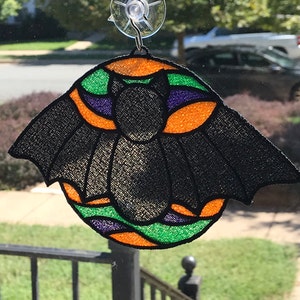 Bat Suncatcher (Free Standing Lace - A Finished Embroidery product, not a design file or pattern)