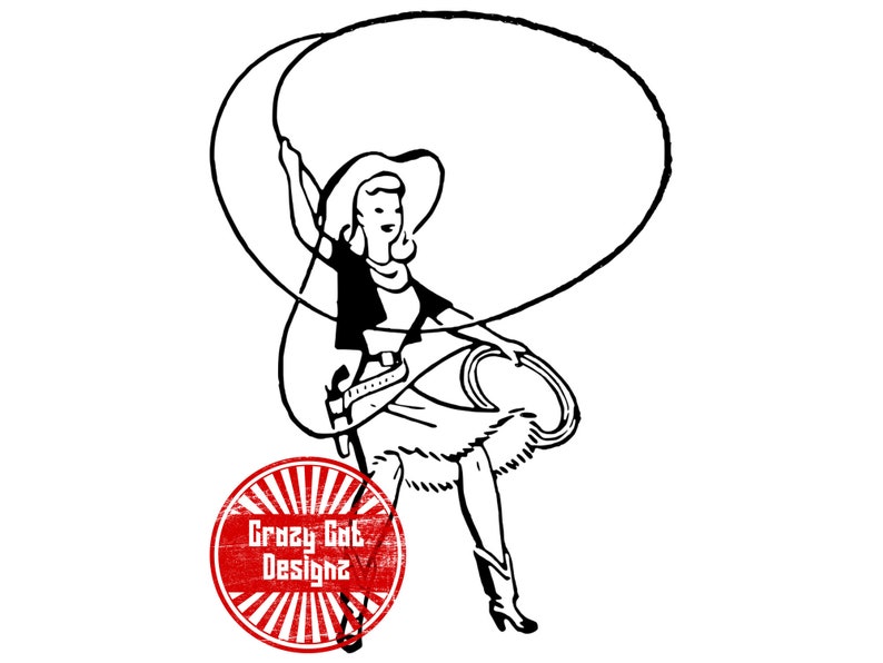 Download Cowgirl Silhouette SVG PNG JPG Clipart Vector Logo | Etsy
