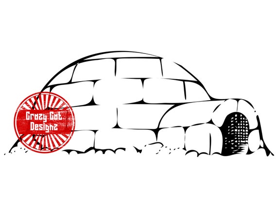 Igloo Silhouette Svg Png Jpg Clipart Vector Logo Etsy
