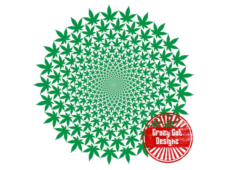 Download Cannabis Mandala Silhouette SVG PNG JPG Clipart Vector | Etsy