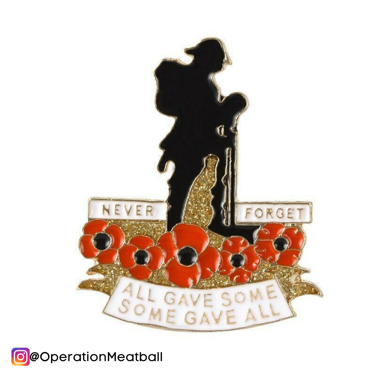 Never Poppy Pin / Brooch Etsy