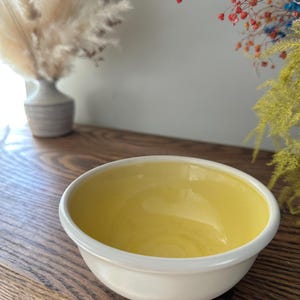 Yellow handmade ceramic bowl
