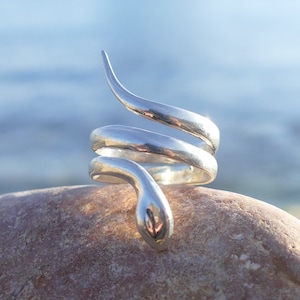 snake ring, silver ring, sterling silver ring, adjustable silver ring, adjustable ring, snake, silver ring with snake, snake silver ring