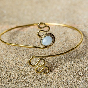 Pulseira de braço com pedra da lua, pulseira de braço, pulseira de braço ajustável, pulseira de braço de ouro com pedra da lua, pulseira de pedra da lua, pulseira de braço