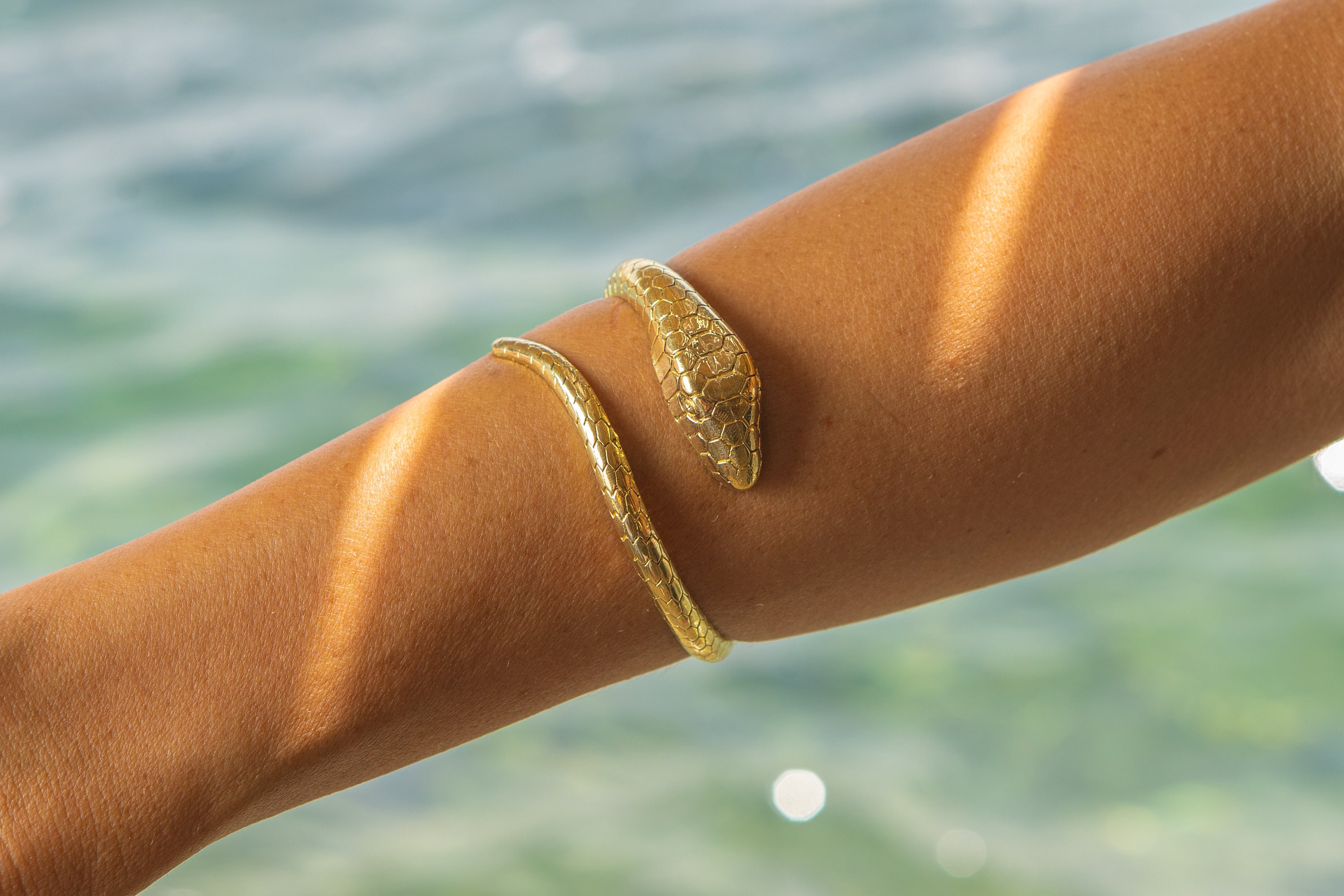 黄金の蛇のブレスレット、蛇のブレスレット、美しい蛇のブレスレット