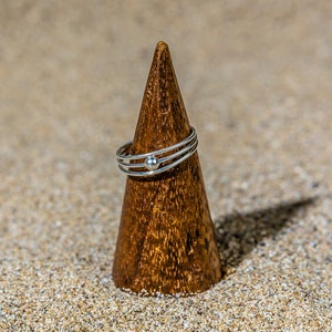 Minimalistische zilveren teenring, 925 zilveren ring, teenring, zilveren teenring, verstelbare teenring, minimale teenring, kleine ring, ring voor teen, cadeau afbeelding 3