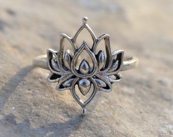 bague en argent, bague en argent sterling, bague en argent pour femme, bague en argent réglable, bague réglable, réglable, fleur, bague en argent fleur