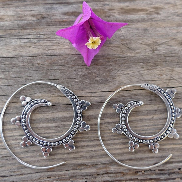 Silver spiral earrings / Pendientes plata espiral