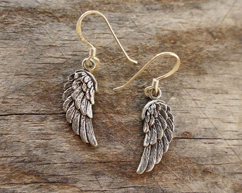 Wings silver earrings handmade boho wings earrings sterling silver earrings earring for woman wings wings jewelry wings design gift