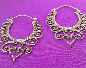 Boucle d’oreille, boucle d’oreille pour femme, boucles d’oreilles, boucles d’oreilles Bohème, boucles d’oreilles, bijoux en laiton, belles boucles d’oreilles, en laiton, boucles d’oreilles en Inde