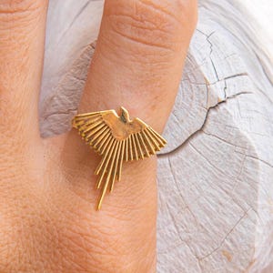 phoenix ring, golden phoenix ring, animal ring, bird ring, symbol ring, phoenic brass ring, ring with phoenic, powerful ring, eagle ring