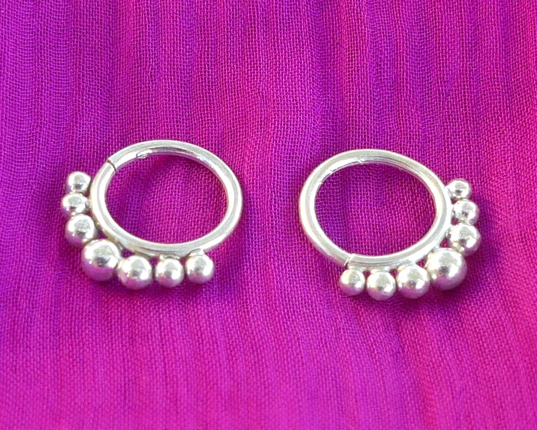 Tiny India Hoops Tiny Earring Sterling Silver Earring Etsy