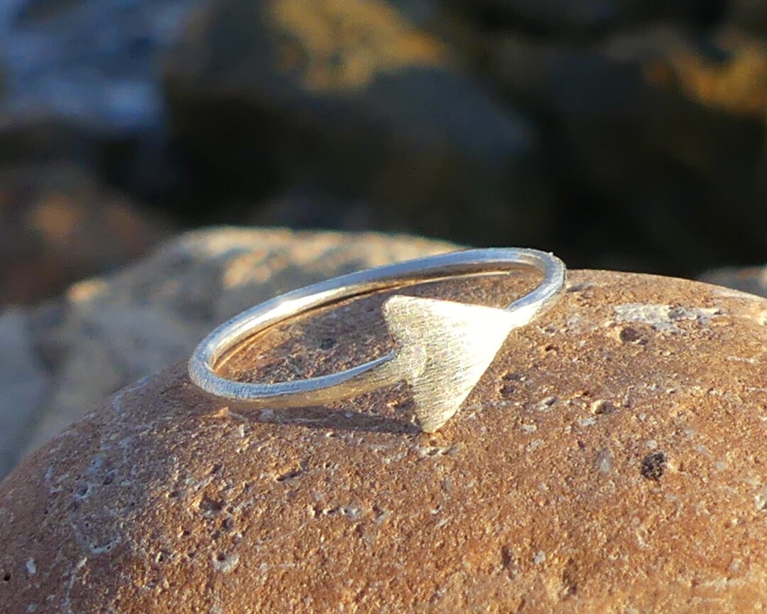 Triangle Silver Ring, Sterling Silver Ring, Silver Ring for Woman, Play ...