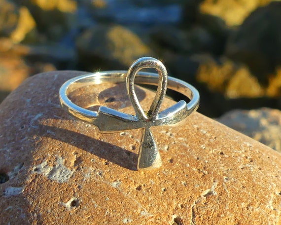 Bague Tanit bague en argent pour femme bague symbole bague sacree bague Ibiza bague deesse bague minimale bague simple bague geometrie sacree cadeau Etsy France