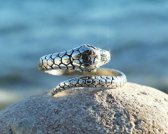 anello d'argento, anello serpente, anello d'argento serpente, anello serpente per donna, anello d'argento per donna, gioielli serpente, serpente, design serpente, anello regolabile