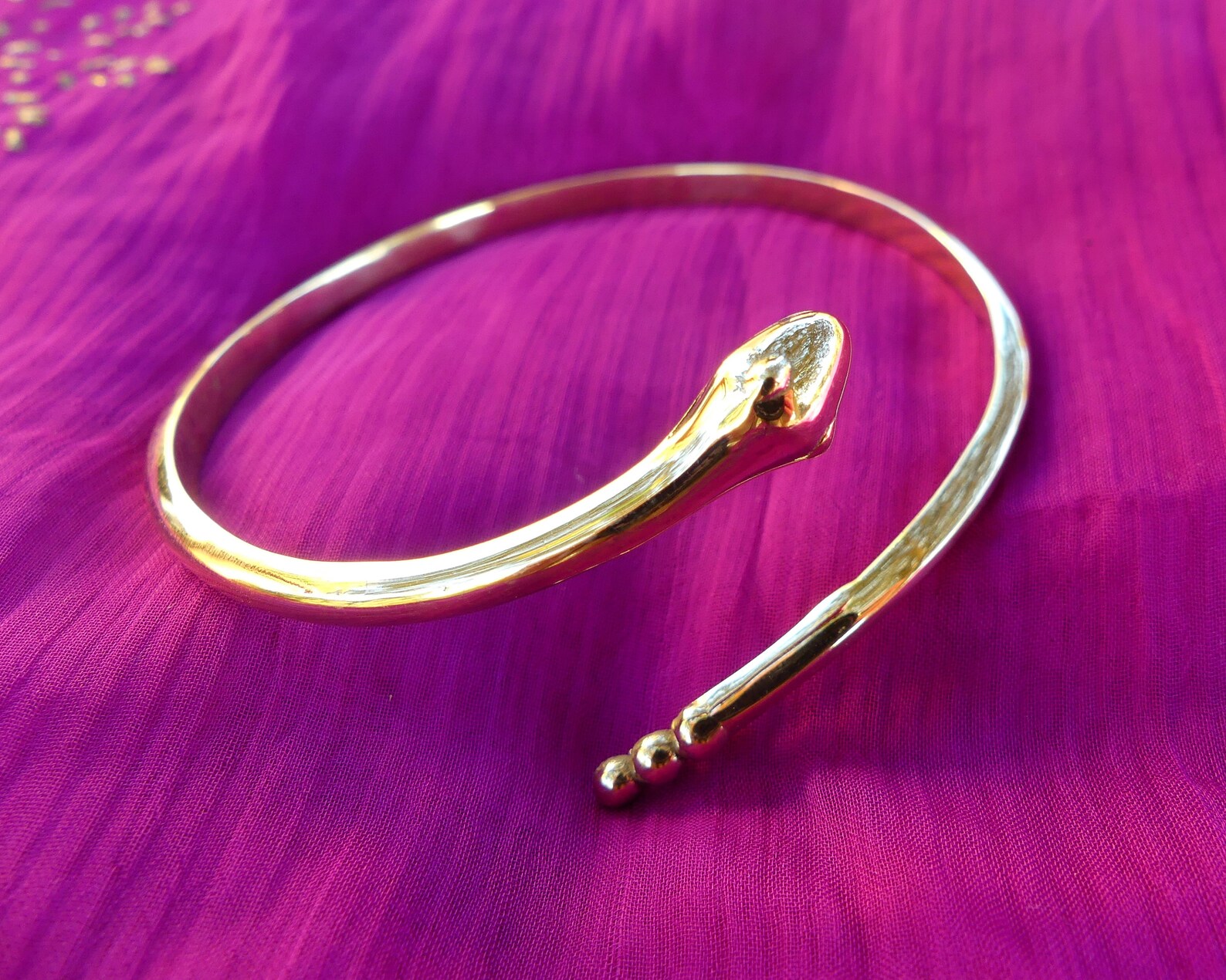 Snake Bracelet Golden Snake Bracelet Brass Bracelet Cobra Etsy