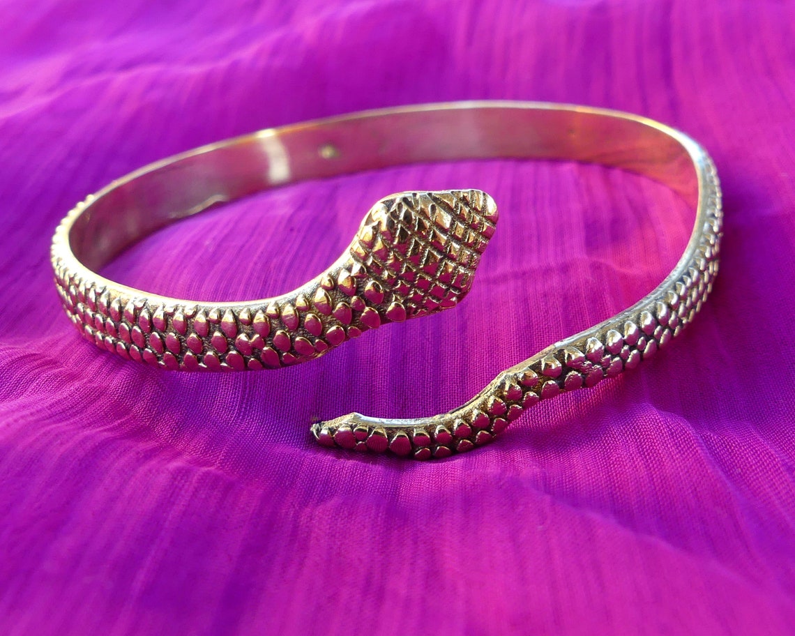 Serpent Bracelet Snake Bracelet Brass Wrist Bracelet Etsy