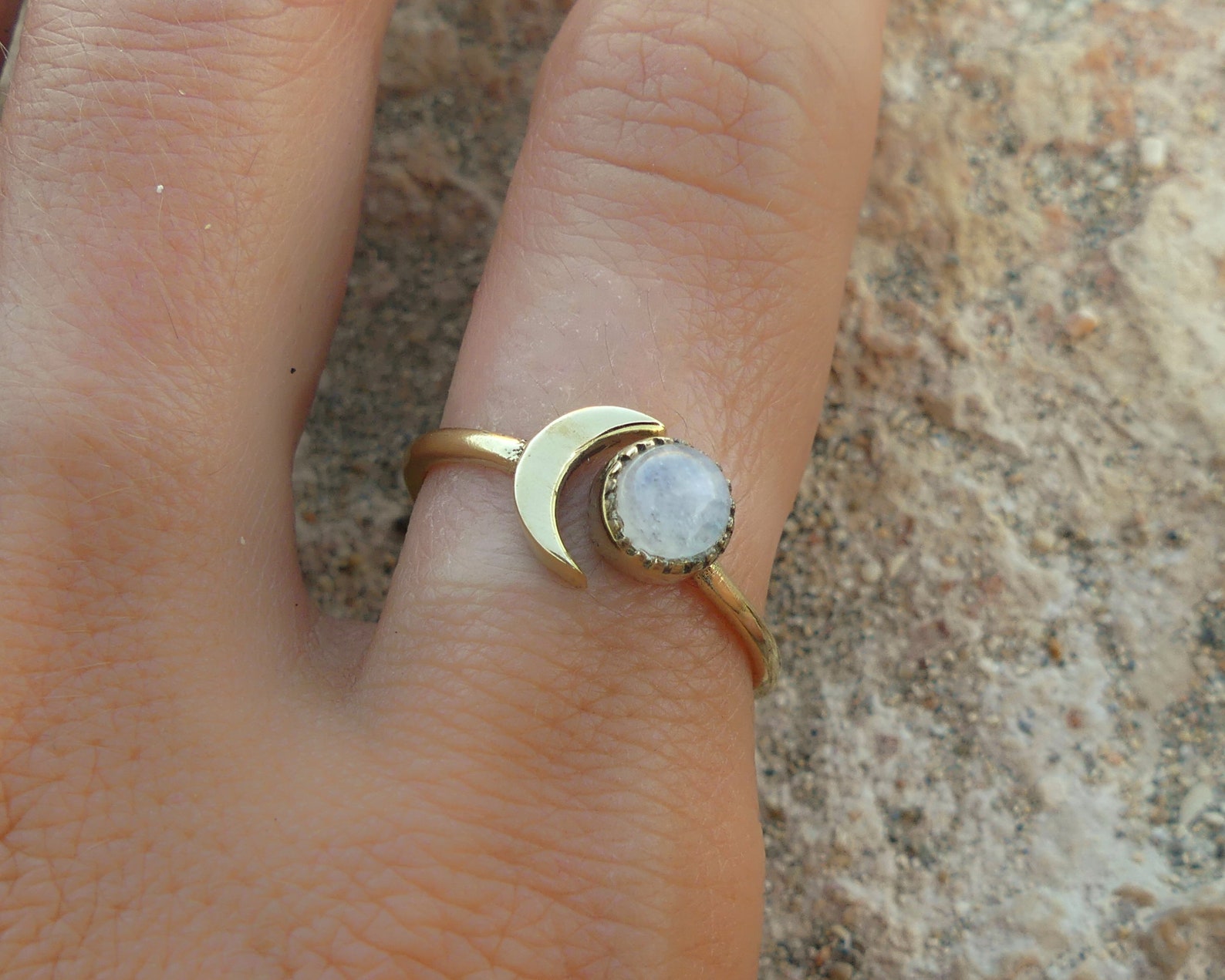 Ring Um Mond Bedeutung Spirituell www.etsy.com