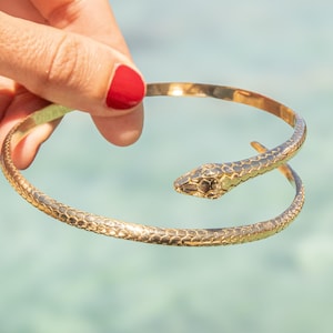 Ormarmmanschett, förgylld ormarmmanschett, ormarmband, gyllene orm för arm, kundaliniarmband, ormarmband, ormsmycken bild 5