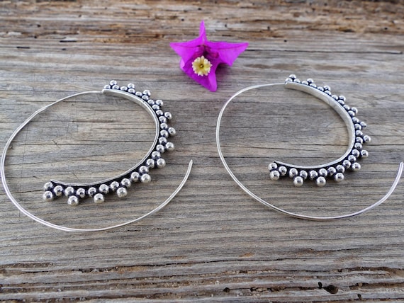 silver plated earrings,  earrings for woman, spiral earrings, earring for woman, beautiful earrings, silver plated earring, bohemian earring