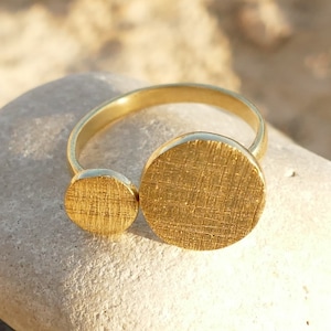 Bague en laiton, bague en laiton massif, bague réglable, bague en laiton réglable, bague dorée pour femme, bague dorée, bague pour femme, bague simple