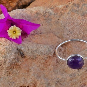 Amethist silver ring