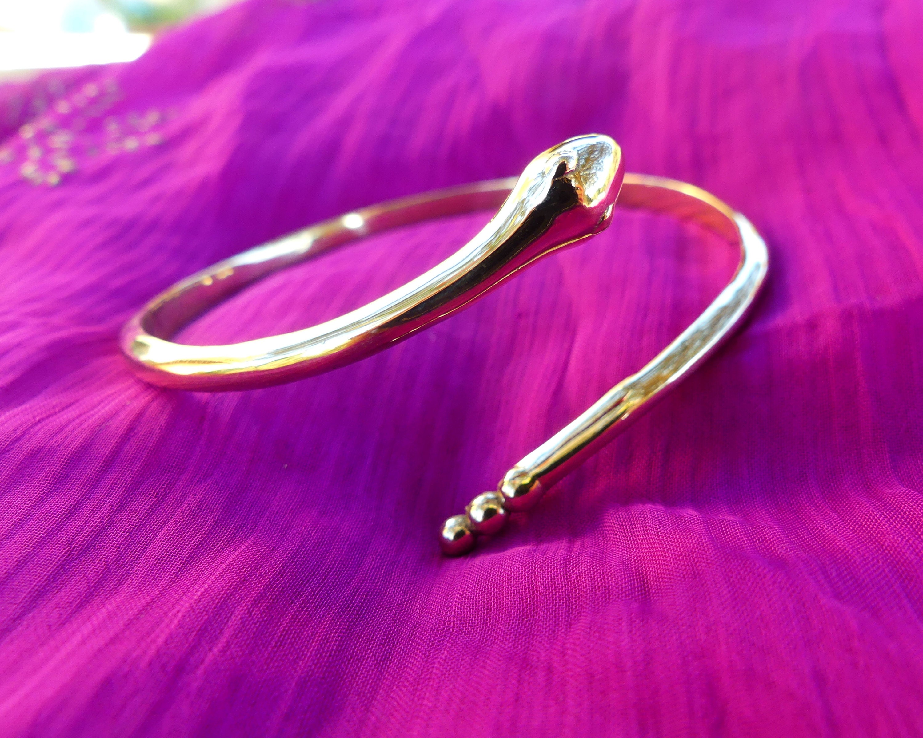 Snake Bracelet Golden Snake Bracelet Brass Bracelet Cobra Etsy