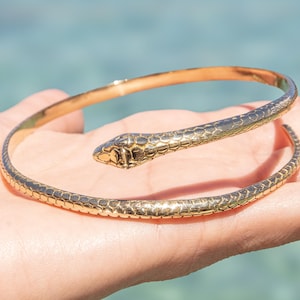 Ormarmmanschett, förgylld ormarmmanschett, ormarmband, gyllene orm för arm, kundaliniarmband, ormarmband, ormsmycken bild 6