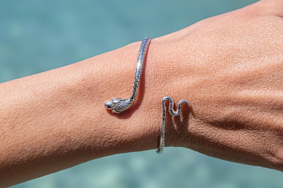 Bracciale in maglia di serpente d'argento - gioielli del commercio equo e solidale