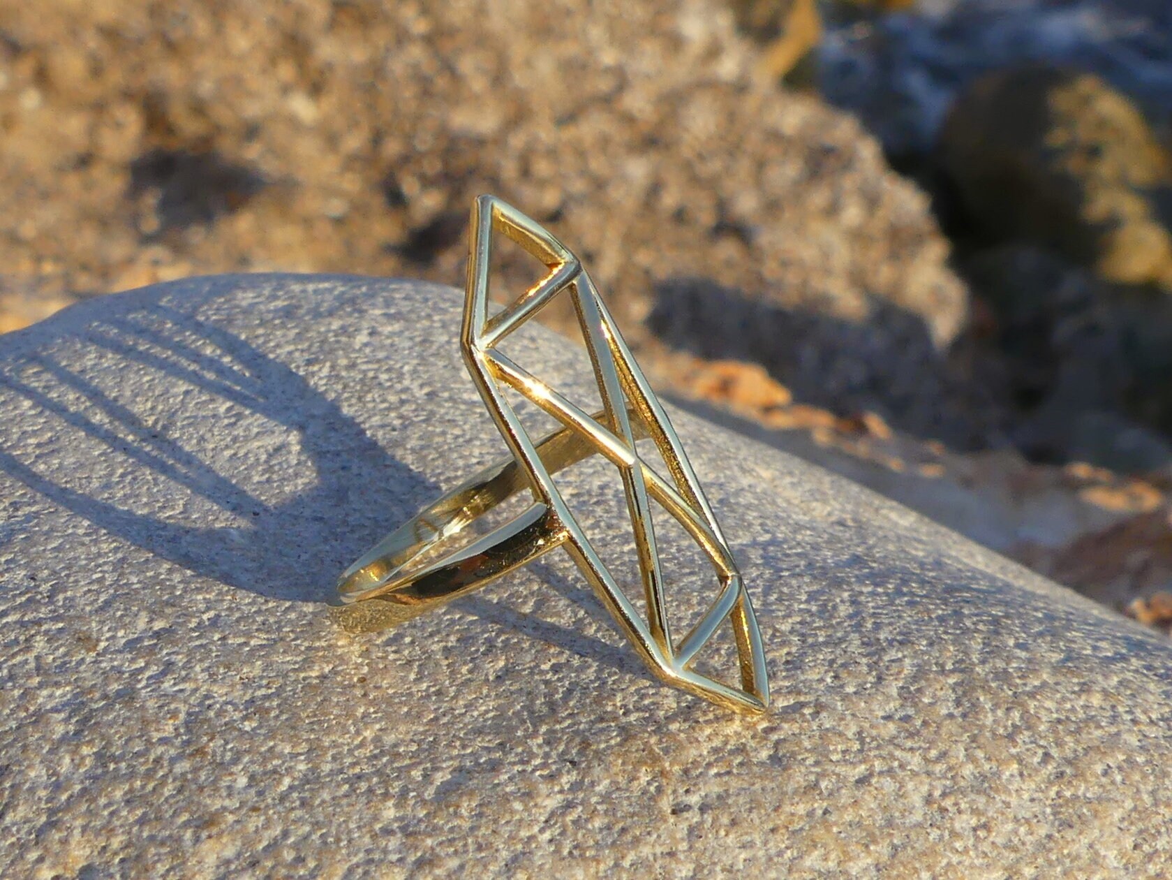 Symbol Ring Golden Symbol Ring Sterling Brass Ring Cross Etsy UK