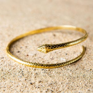Ormarmmanschett, förgylld ormarmmanschett, ormarmband, gyllene orm för arm, kundaliniarmband, ormarmband, ormsmycken bild 2
