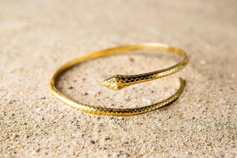 Ormarmmanschett, förgylld ormarmmanschett, ormarmband, gyllene orm för arm, kundaliniarmband, ormarmband, ormsmycken bild 2