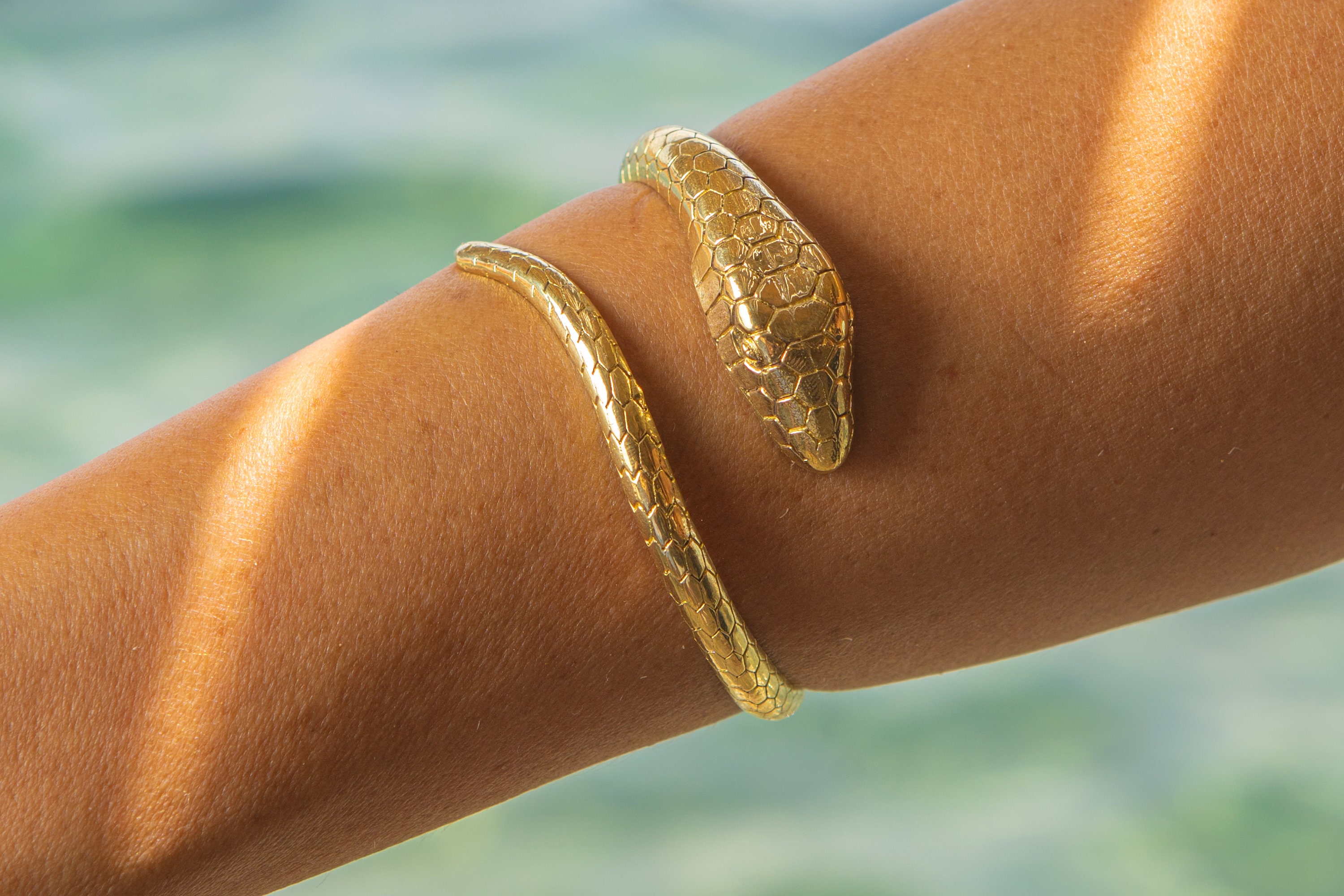 黄金の蛇のブレスレット、蛇のブレスレット、美しい蛇のブレスレット