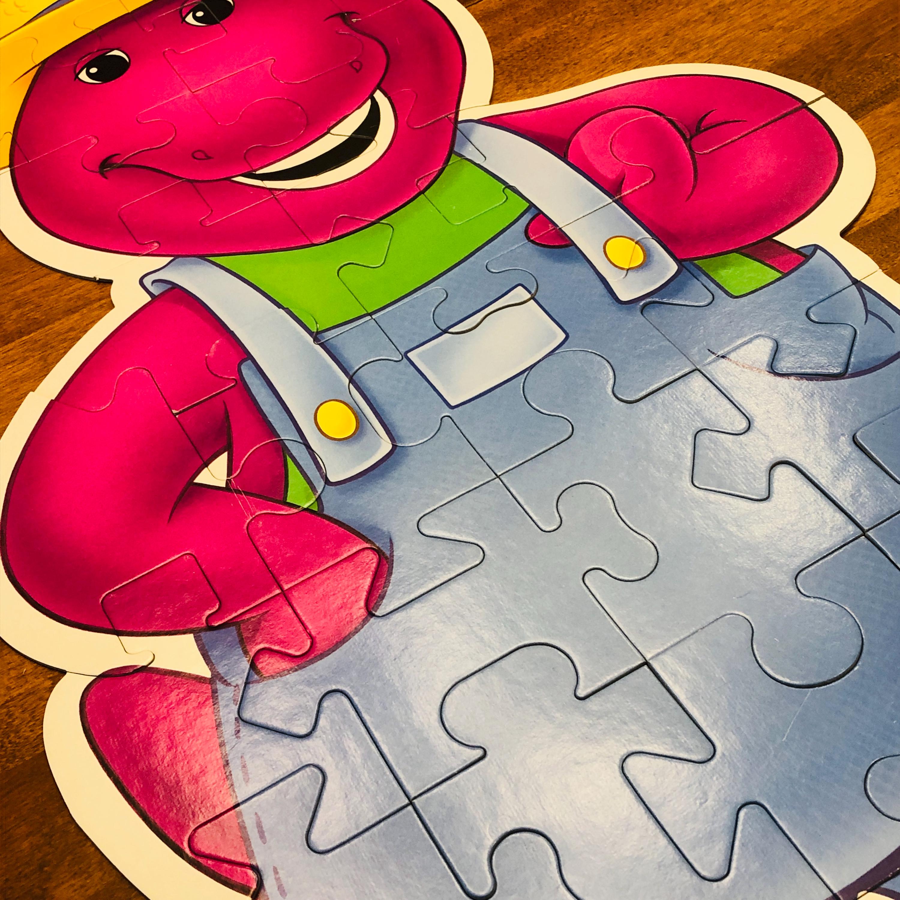 Vintage 1998 BARNEY Adventure Movie Kid Sized Floor Puzzle: Complete ...