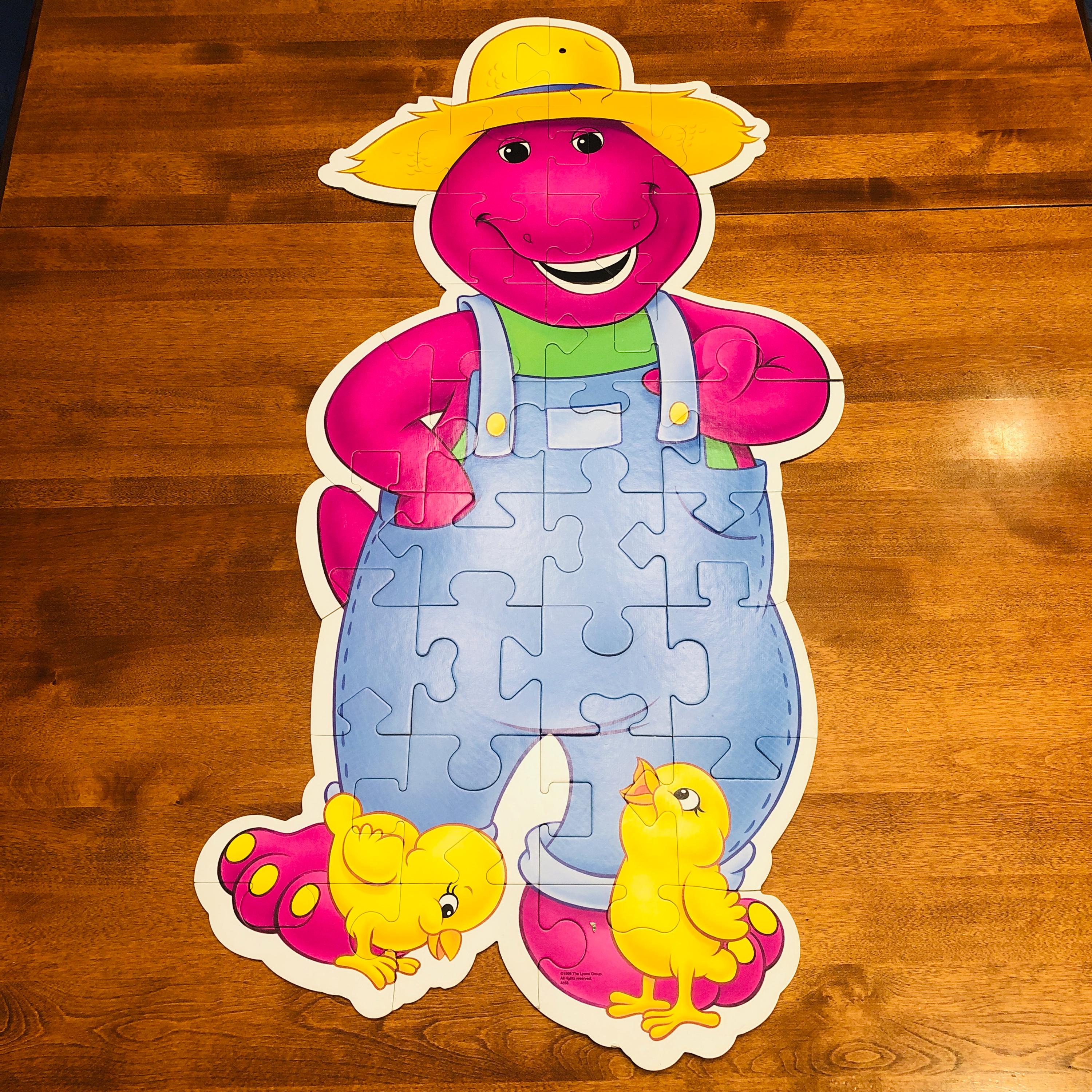 Vintage 1998 BARNEY Adventure Movie Kid Sized Floor Puzzle: Complete ...