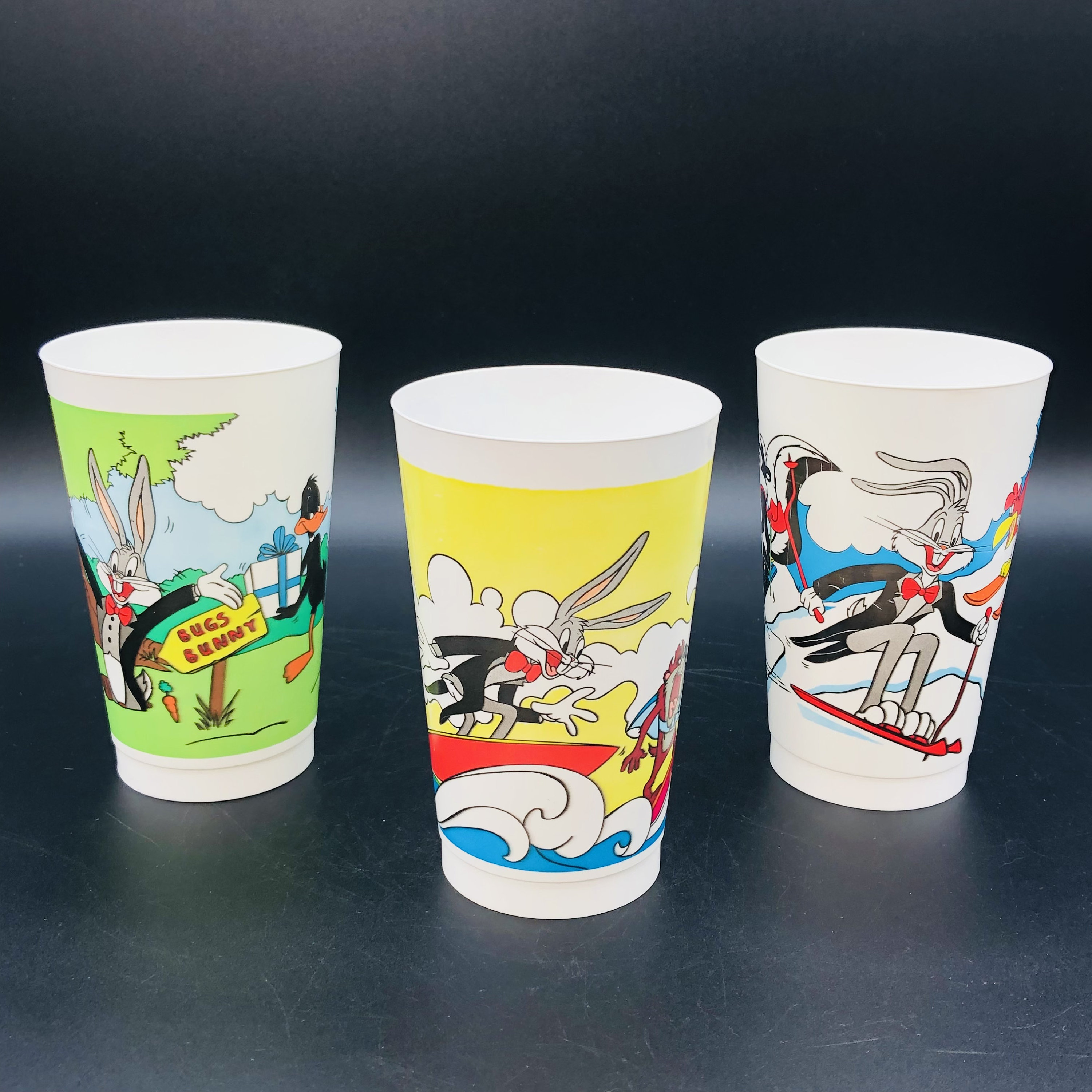 Vintage 90s Looney Tunes Coca Cola Mcdonald's Tumbler Set: Cartoon