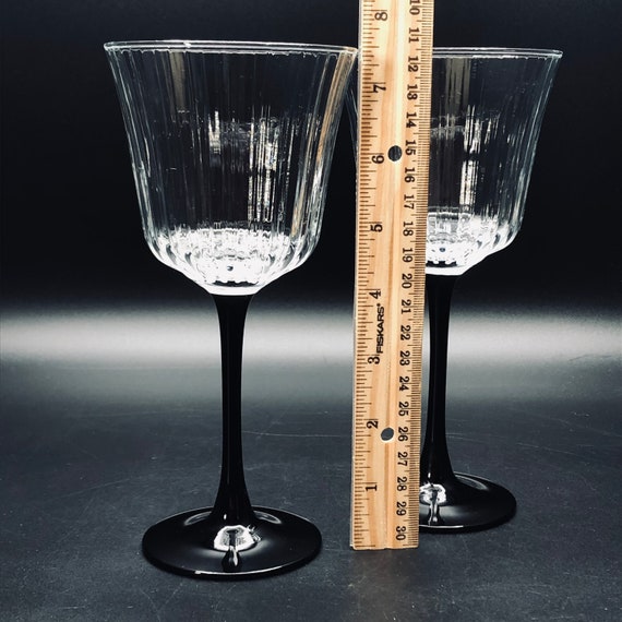 Glamorous Vintage Wine Glass Eclectic Pair