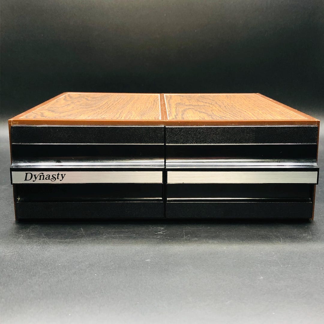 80s DYNASTY Audio Cassette Computer Tape Dual Drawer Cabinet, Vintage ...