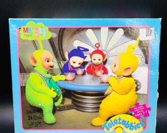 Vintage 1998 TEELETUBBIES Mittags Puzzle: 24 Teile KOMPLETT - Dipsy, Laa-Laa, Tinky-Winky, Po