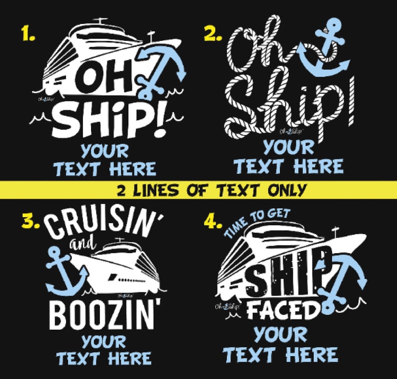 Custom Cruise Shirts, Cruise Shirts, Family Cruise Shirts, Cruise Tank top, Cruise Iron On, matching cruise, Oh Ship, Ship faced, Cruising image 2